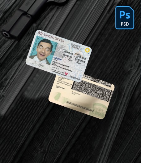 USA Massachusetts driving license PSD